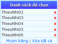 Danh sách đã băng